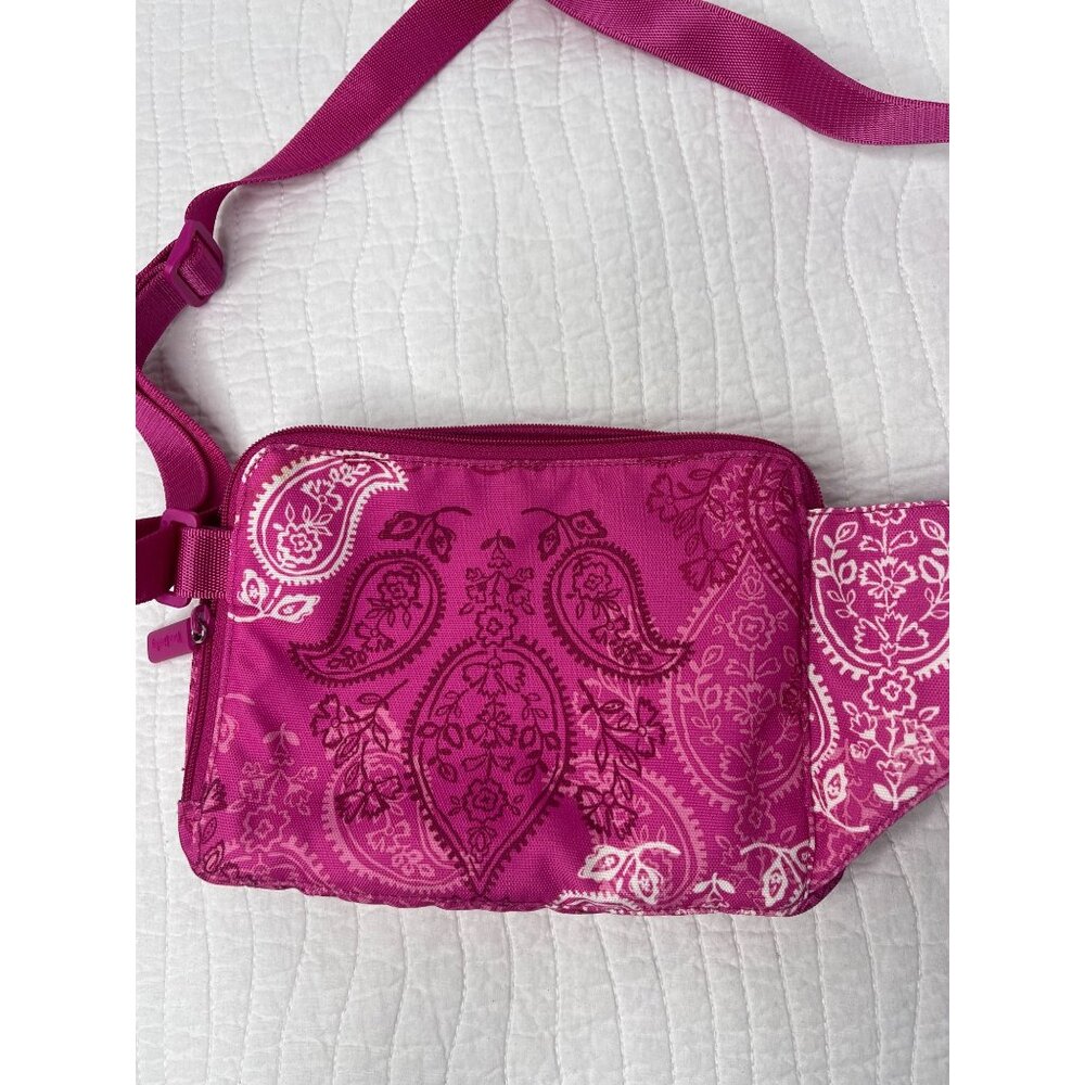 NWOT Vera Bradley Belt Bag Stamped Paisley Print Pink Travel Fanny - Picture 2 of 8
